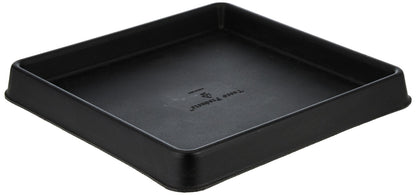Tusco Products TRSQ12BK Square Tray Planter Saucer, Black