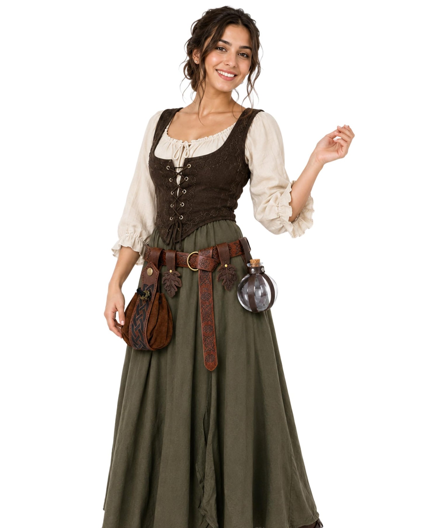 CICOCI Renaissance Accessories Belt Women Skirt Hikes Viking Steampunk Men Medieval Renaissance Costume Belt Bottle Coin Purse