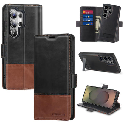 KEZiHOME case for Samsung Galaxy S26 Ultra Magnetic 2 in 1 Detachable Wallet Kickstand Genuine Leather[RFID Blocking] Card Slots Wireless Charging Cover for Galaxy S26 Ultra
