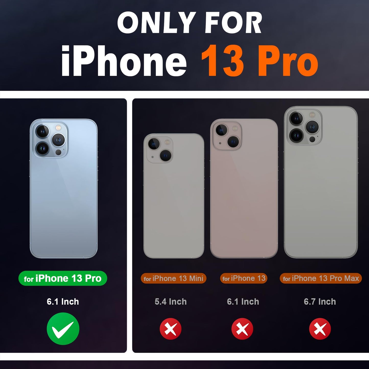 SHIELDON Case for iPhone 13 Pro 5G, Genuine Leather Folio Wallet Magnetic Shock Absorbing Case RFID Blocking Credit Card Holder Kickstand Compatible with iPhone 13 Pro 6.1" - Retro Brown