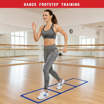 One-Piece Silicone Agile Ladder 1 PC Suitable for Sports & Fitness Step Training Soccer Footwork practice Street Dance Step Training Auxiliary Kit for Various Indoor and Outdoor Floor Areas (Blue)