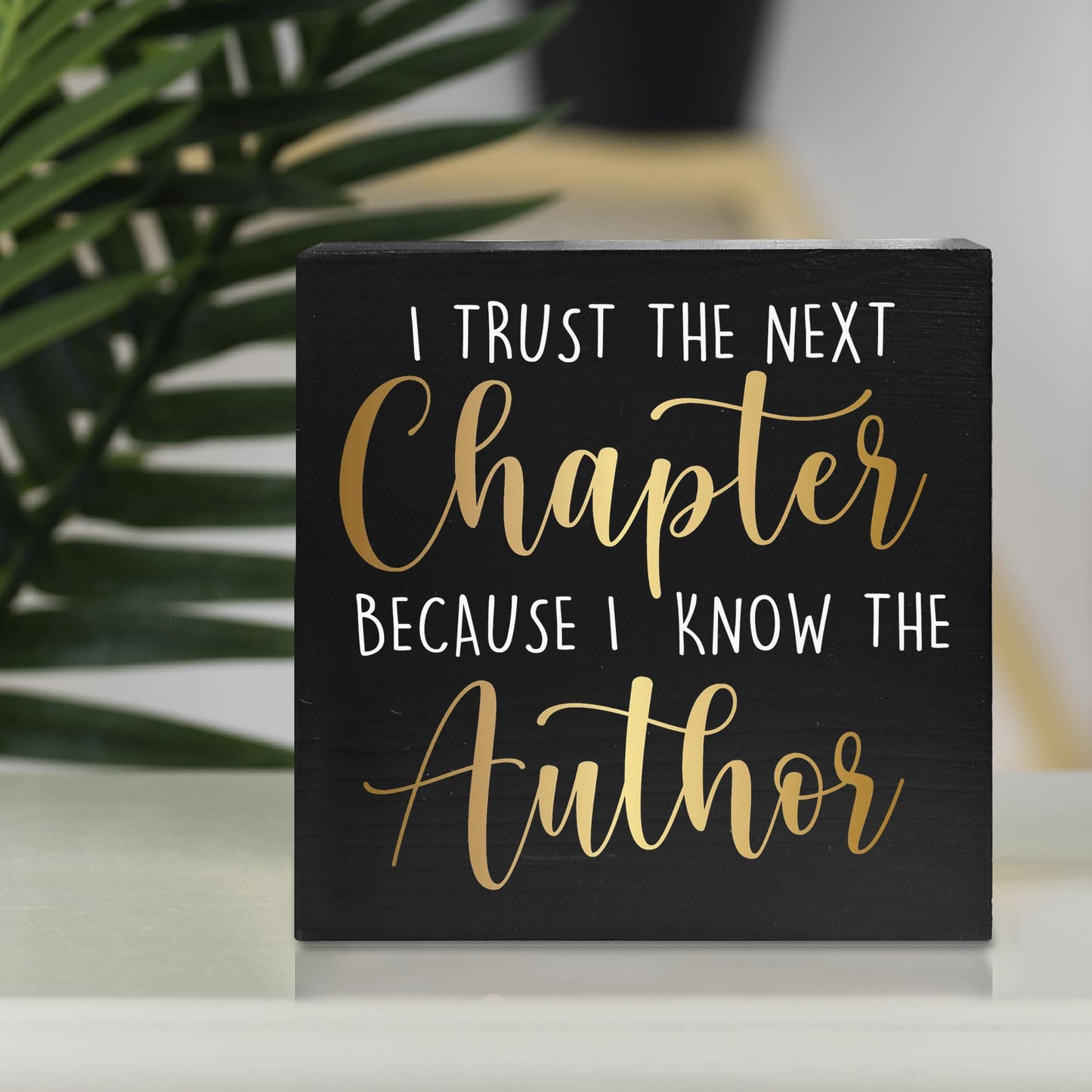 Graduation Quote Wood Box Sign I Trust The Next Chapter Wooden Box Block Sign Rustic Home Shelf Wall Decoration Grad Gift Inspirational Graduation Christmas Gift 5x5 C26