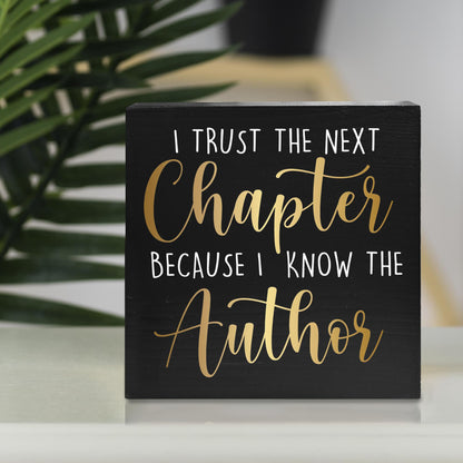 Graduation Quote Wood Box Sign I Trust The Next Chapter Wooden Box Block Sign Rustic Home Shelf Wall Decoration Grad Gift Inspirational Graduation Christmas Gift 5x5 C26
