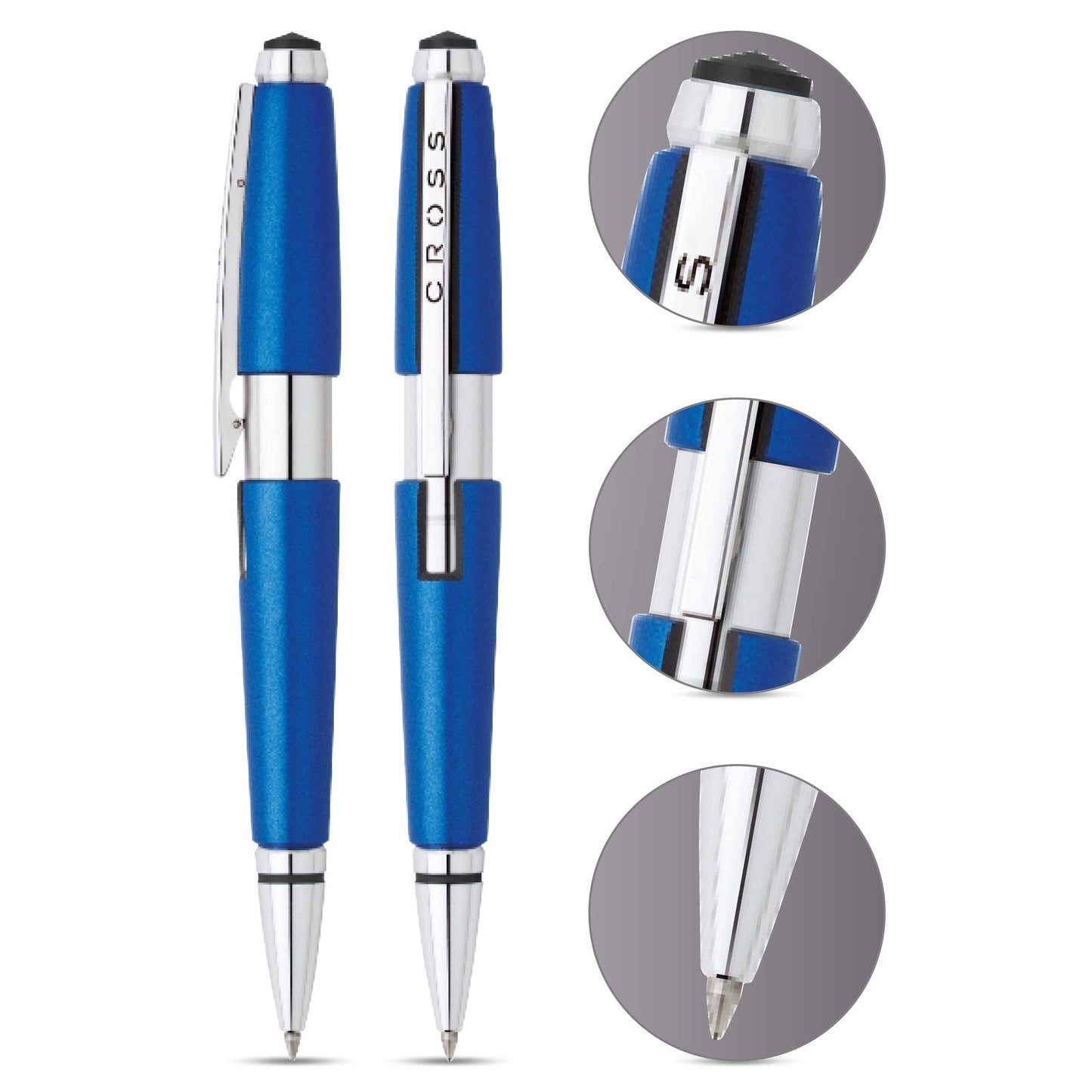 Edge Pen, 0.7mm, MBlue, Black