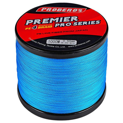 BAIKALBASS Superpower Braided Fishing Line 4 Strands Strong Multifilament PE Braid Wire for Saltwater 328Yard/300M 8LB Blue