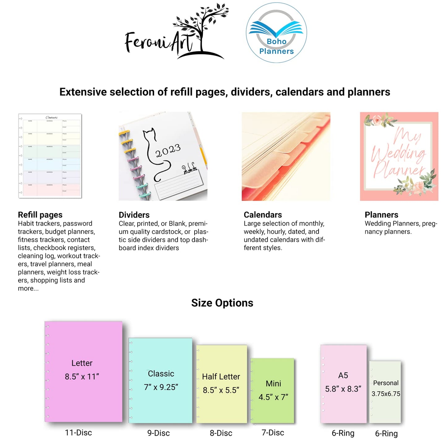 Habit Tracker Inserts for 11 Disc Big Planners, Habit Log, Resolution Tracker, Monthly Habit Planner for Letter Size Planners (11 Disc Big (8.5" x 11"))