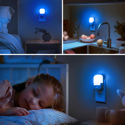 Briignite Night Lights Plug into Wall, Modern LED Night Light Plug in, Dusk to Dawn Sensor, Soft White 3000K, 0-100LM Adjustable Brightness, Dimmable NightLight for Hallway, Bedroom, Stairway, 2 Pack