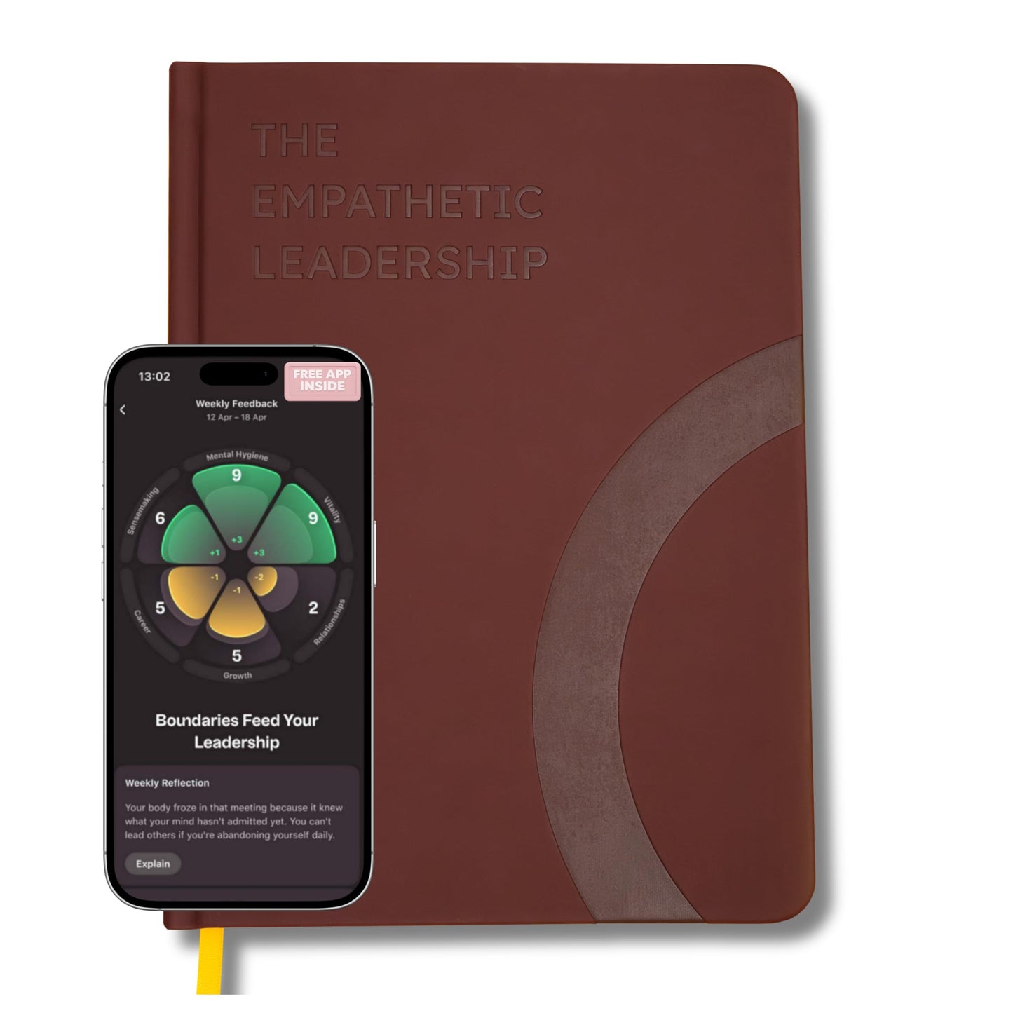 Goodly The Empathetic Leadership Guide Journal - 5 Week Mindful Daily Self Reflection Journal with Prompts for Purposeful Leadership Skills, Motivation and Strategic Mastery - with Productivity App