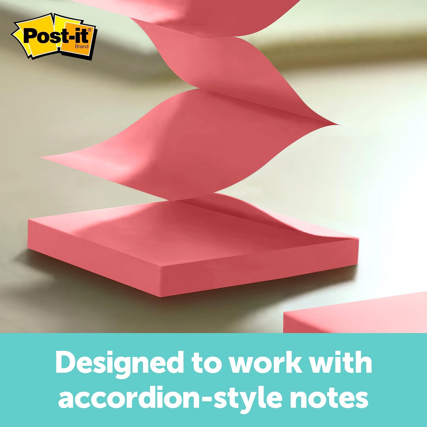 Post-it Pop-up Notes Dispenser, 3x3 in, Black Base Clear Top, Pack Includes Dispenser and a 45-Sheet Pad of Pop-up Notes (WD-330-BK)