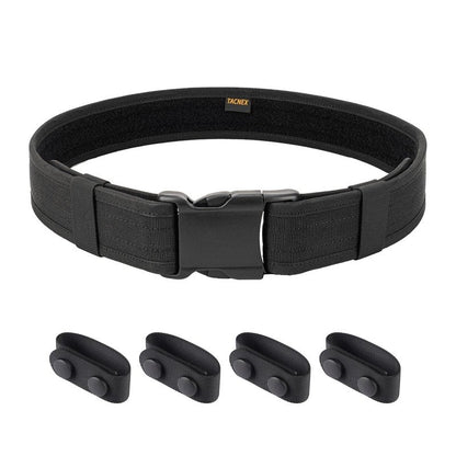 TACNEX Duty Belt w/Loop Lining 2" Nylon Utility Work Belt w/ 4 Keepers for Police Law Enforcement Security Officer M