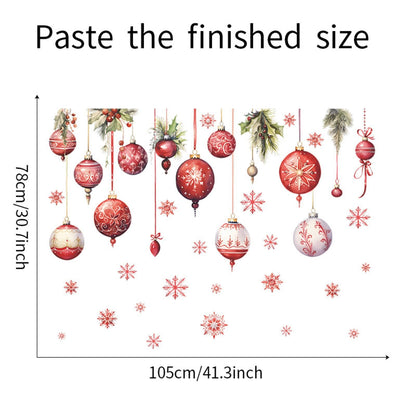 Merry Christmas Wall Decals Pine Cone Snowflake Wall Stickers Christmas Winter Home Wall Art Decor for Kids Room Classroom Office Bedroom Living Room Kitchen Playroom Decor (Snowflake)