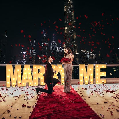 Marquee Letters 4 Feet Tall Large Light Up Letters I Happy Birthday Shower Decorations Marry Me Engagement Party Decor Yellow Light Birthday Decorations Balloon Arch Kit Foam Sign I