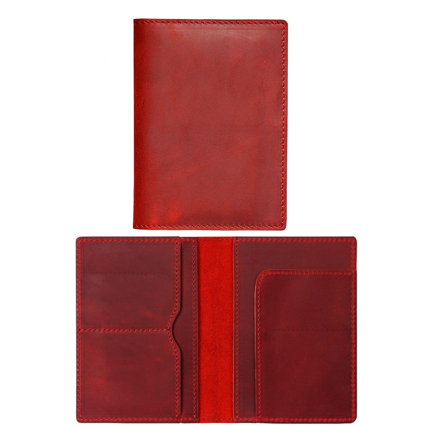 HIFA Leather Passport Holder, Handmade Passport Cover with Card and Ticket Slot - Genuine Leather, Elegant Design, Easy Access - Passport Case, Passport Wallet, Passport Holder