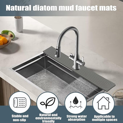Stargaz Faucet Mat For Kitchen Sink，Sink stone quick dry around faucet