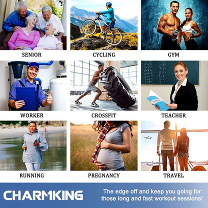 CHARMKING 3 Pairs Open Toe Compression Socks for Women & Men Circulation 15-20 mmHg is Best for All Day Wear Running Nurse (01 Balck/Black/Black, L/XL)