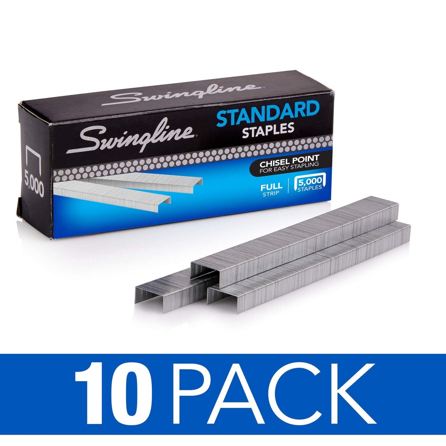 Swingline Staples, Standard Staples for Desktop Staplers, 1/4" Length, 210/Strip, 5000/Box, 10 Pack (35111)