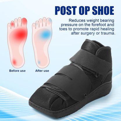 Estinko Closed Post Op Shoe Post Op Shoes Fracture Medical Walking Shoes for Men and Women-Post Surgery or Operation Foot Support Broken Foot or Toe Squared S