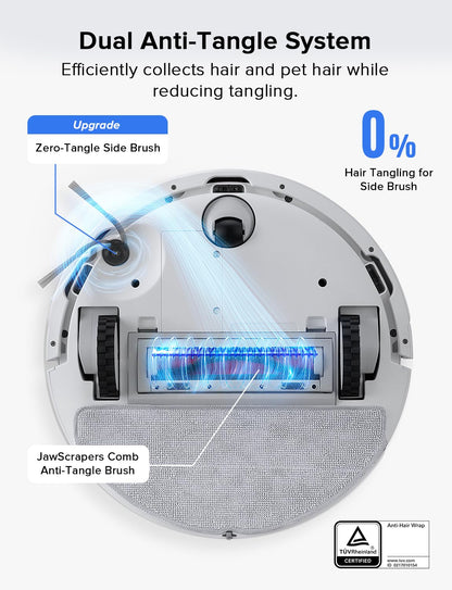 roborock Q7 L5 Robot Vacuum and Mop Combo, 8,000Pa Suction, Upgraded from Q5 Pro, Dual Anti-Tangle System, LiDAR Navigation, Multi-Level Mapping, Self-Charging Robotic Vacuum Cleaner, Black