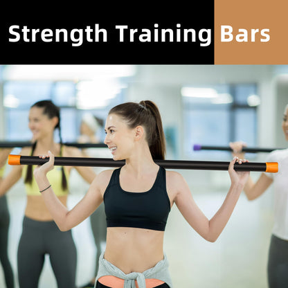 Fitvids Total Body Workout Weighted Bar Weighted Workout Bar Weighted Exercise Bar, Set of 3: 5, 8, 12LBS