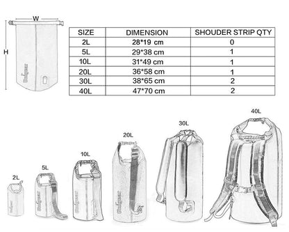Unigear Dry Bag Waterproof, Floating and Lightweight Bags for Kayaking, Boating, Fishing, Swimming and Camping with Waterproof Phone Case (Army Green, 10L)