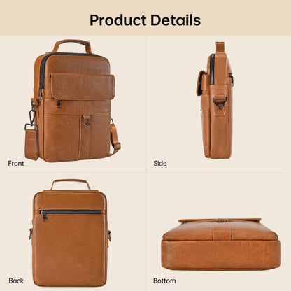 13 Inch Laptop Shoulder Bag Leather Briefcase for 2026 Macbook Neo A18, Macbook Air 13" M5 M4 M3 /Macbook Pro 14" M5 M4, iPad Air 13"/Pro 13" M5 M4, Vertical Laptop Sleeve Messenger Computer Bag,Brown