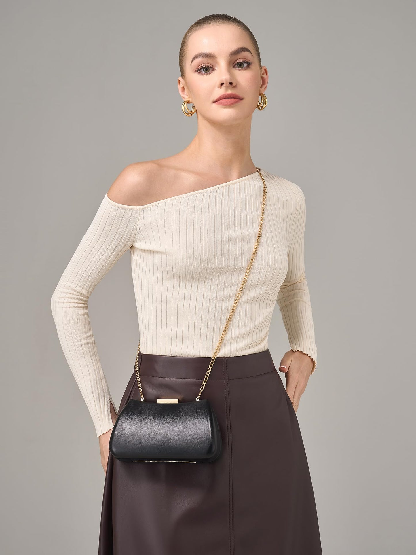 CHUNLI Dressy Clutch Purses for Women Formal PU Leather Bags Evening Clutch Handbag for Weddings, Proms, and Parties