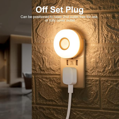 Night Light Plug in, Bright Motion Sensor Nightlights (200 Lumens), Smart LED Night Lights Plug Into Wall, Ideal for Bathroom, Hallway, Garage (Cool White 4Pack)