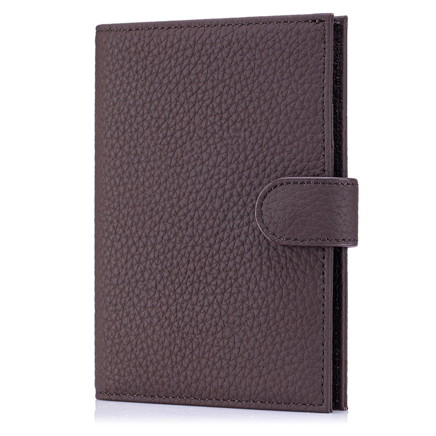 Karmiir RFID Passport Holder Travel Wallet for Women, Leather Passport Cover with Card Holders SIM Slots, Zippered Coins Pocket and Cash Slot Slim Compact Travel Wallet (Coffee)