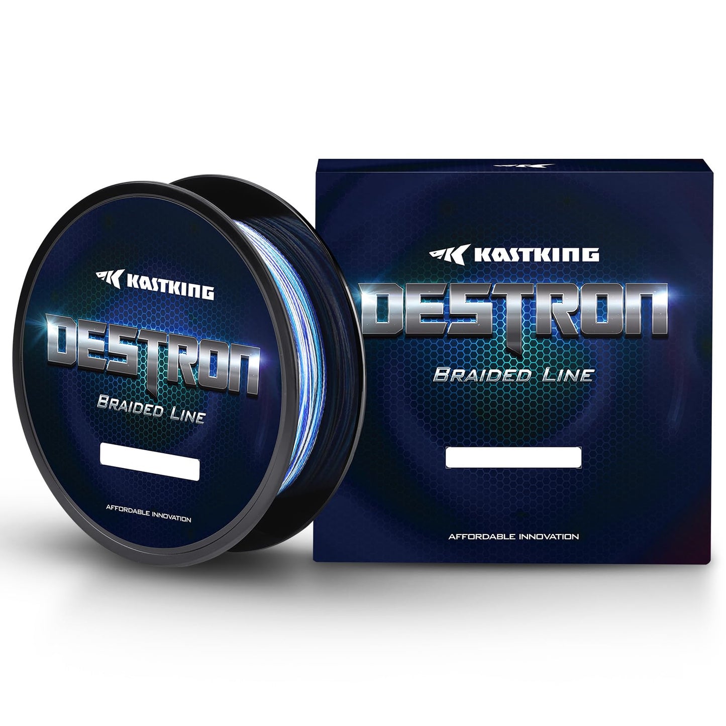 KastKing Destron Braided Fishing Line, Blue Camo , 300 yds-15lb-0.2mm