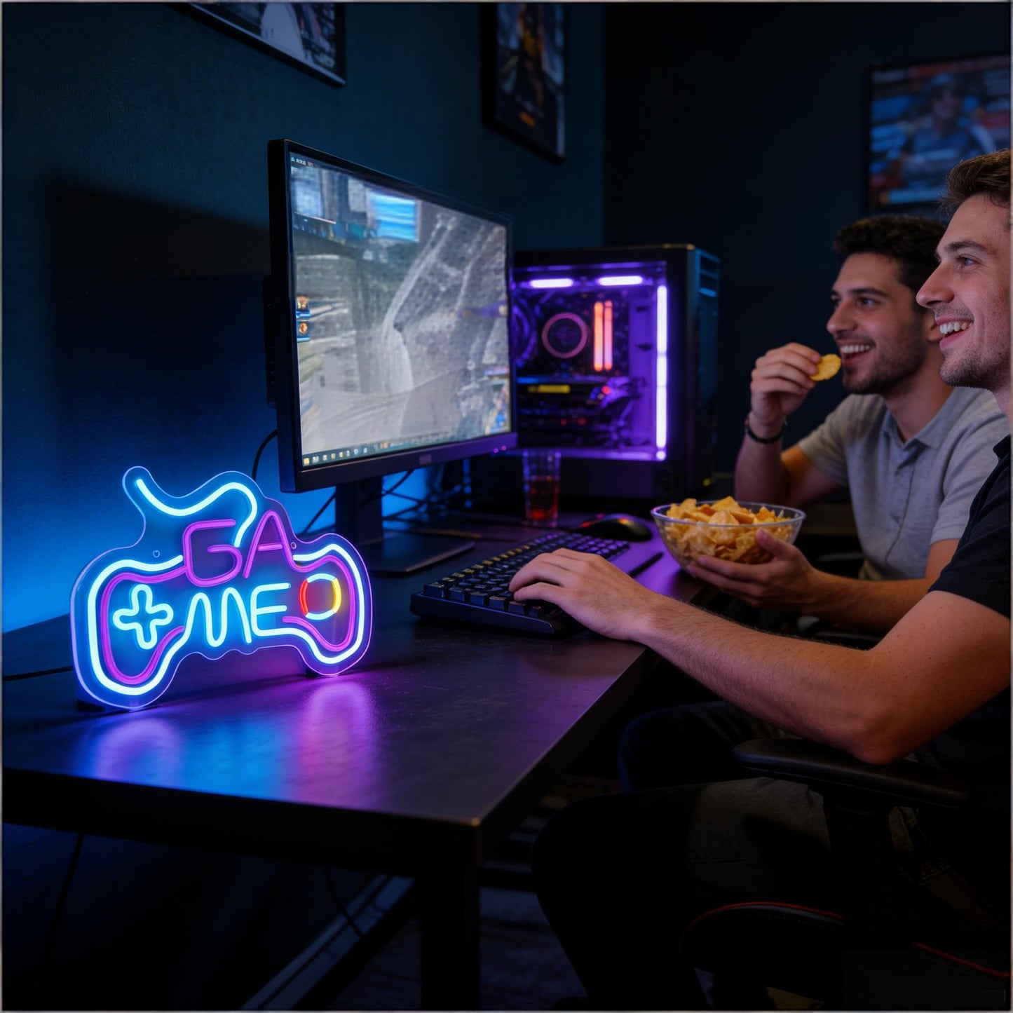 Neonawall Gamer Neon Sign for Wall Decor Light Up Letters Business Led Sign Gamer Birthday Party Gifts Led Decorative Night Signs Game Room Decorations Christmas Gift for Boys’ Home Bedroom