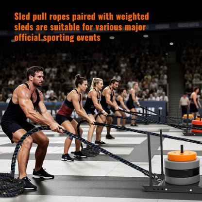 SOHIDAS 40FT Weight Sled Rope Workout Sled Pulling Ropes, Sled Push Gym Equipment Weight Sled Pull Rope for Training Tire Pulling Workout Fitness Resistance Football Exercise Equipment for Men Women