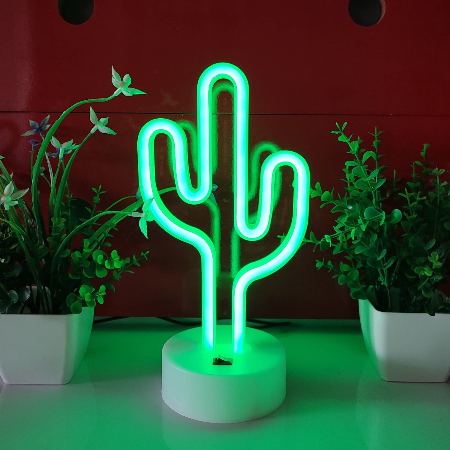 JYWJ Neon Signs with Holder Base,USB or 3-AA Battery Powered Neon Light,LED Table Decoration,Bedroom Wall Decoration,Birthday Gift,Wedding Supplies Business Gift (Christmas Tree)