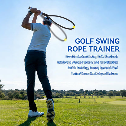 MIKOSI Weighted Golf Rope Swing Trainer - Swing Training Aid to Improve Tempo, Speed, Rhythm, Flexibility and Strength for All Levels, Golf Warm-Up Practice Equipment