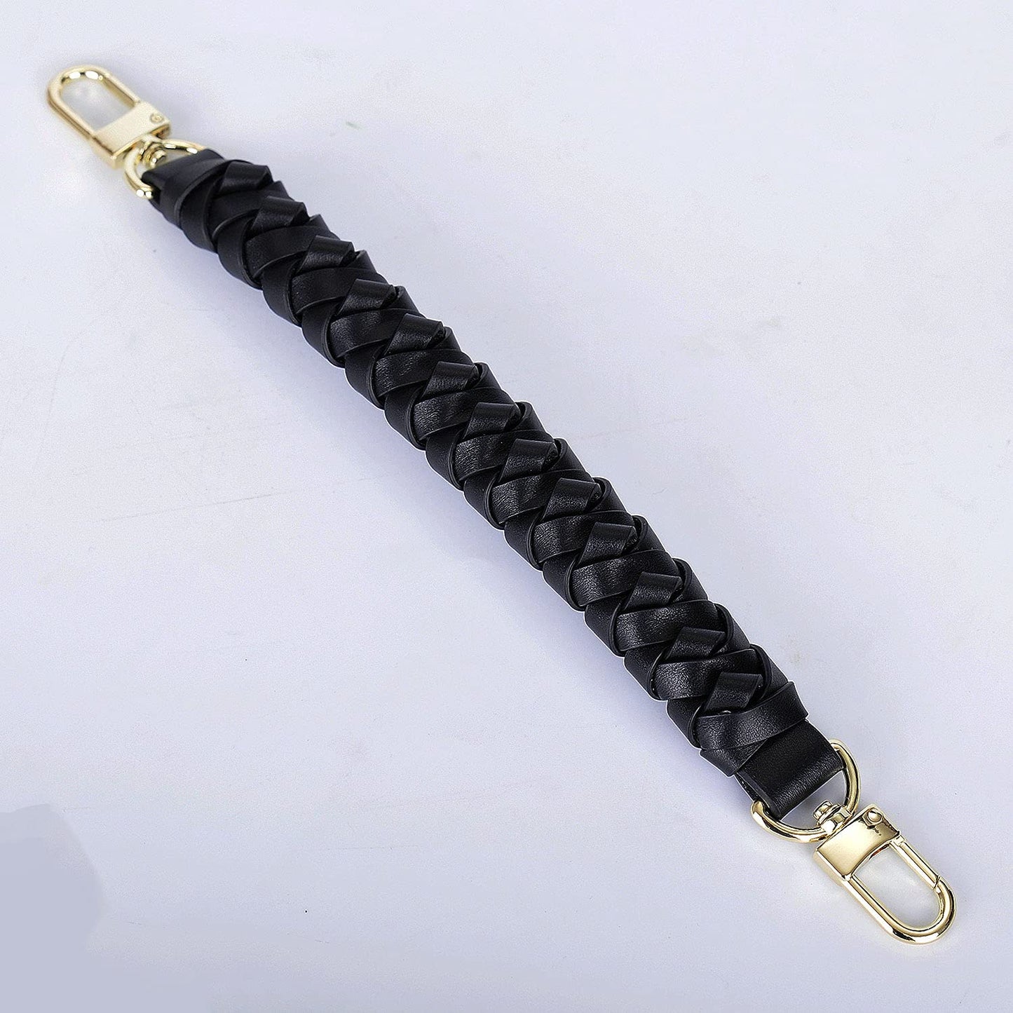 Genuine Vachetta Leather Braided Handle Compatible for Beaubourg Hobo Top Handle Neonoe Strap (12.2" L, Black)