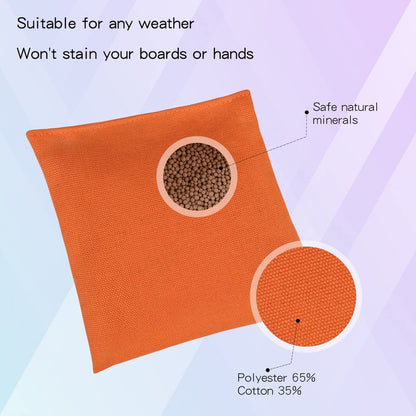 yaaduo Set of 8 Regulation Cornhole Bags Double Sided, Weather Resistant Bean Bags for Cornhole Toss Game, Corn Hole Beans Bags with Tote Bag (Black/Orange)