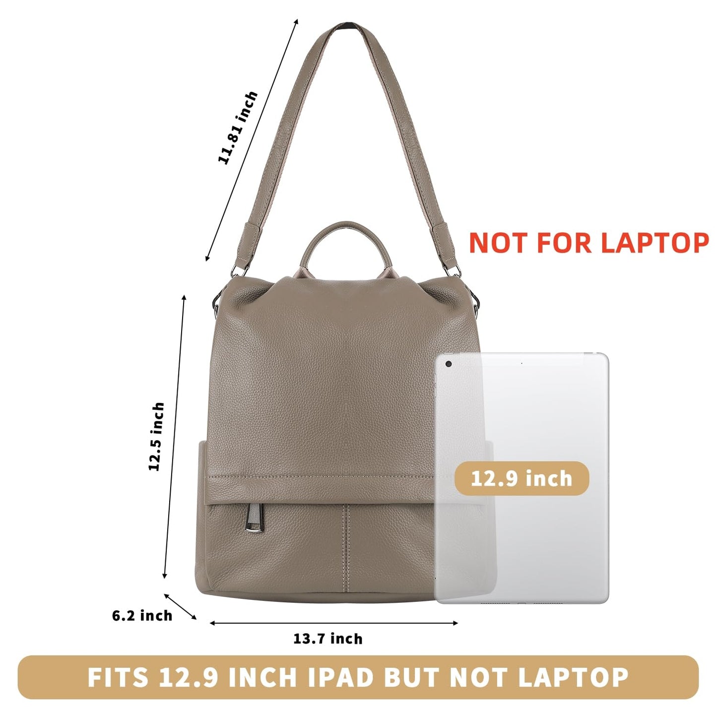 Wesccimo Genuine Leather Backpack Purse For Women Antitheft Real Soft Rucksack Fashion Designer Convertible Ladies Shoulder Bag Grey