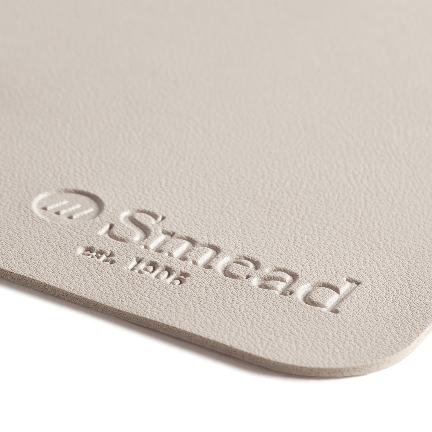 Smead Desk Pad, Vegan Leather Desk Mat with Non-Slip Faux Suede Backing, Perfect Desk Organizer for Office Decor, 31.5” x 15.7” Medium, Sandstone (64831)