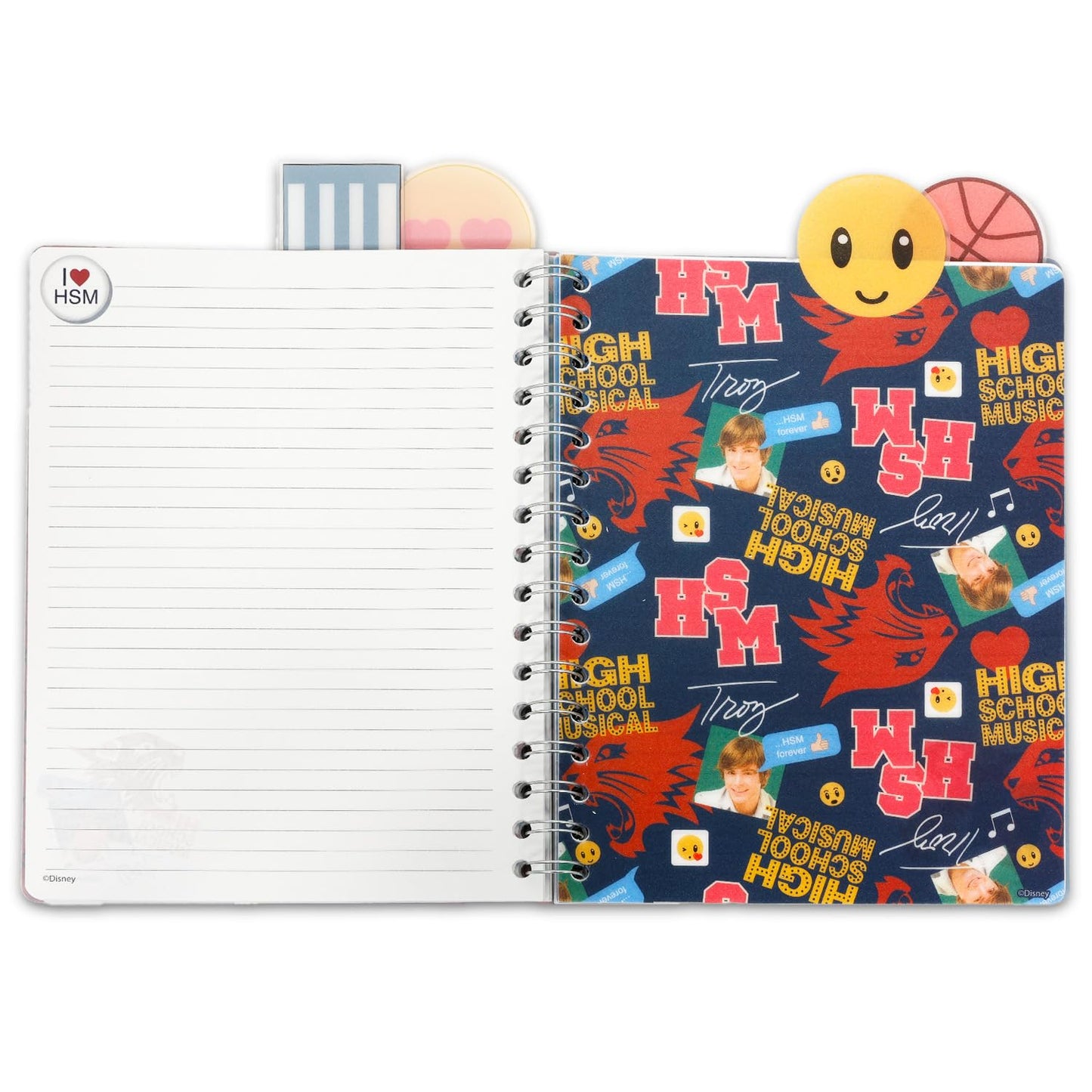 Disney High School Musical Journal Set - Bundle with Zac Efron Notebook with Tab Dividers Plus Stickers, More for Kids, Teens, and Adults | High School Musical Journal Notebook