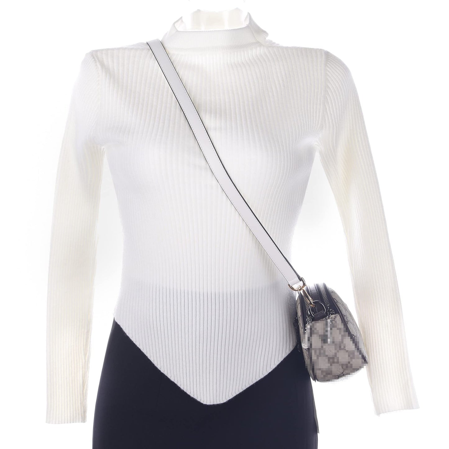 GOXTECH GOXTECHGenuine Leather Purse Strap Replacement Crossbody Handbag Long Adjustable（White-shoulder strap
