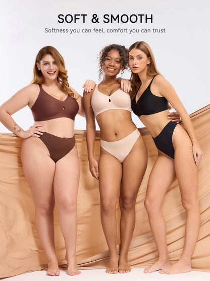 LUCKMEEY Bras for Women No Underwire Wireless Bras - Seamless Push Up Full Coverage Bralettes Comfortable Everyday Bra
