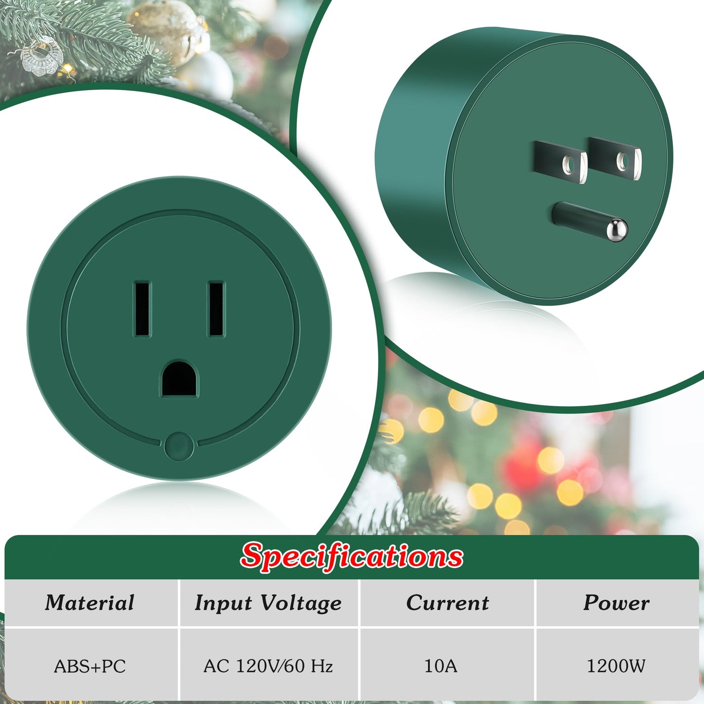 Enhon Wireless Remote Switch for Christmas Tree Lights, Works Up to 82 Feet Away, Gingerbread Man Wireless Remote with Electrical Outlet for Christmas Tree and Light