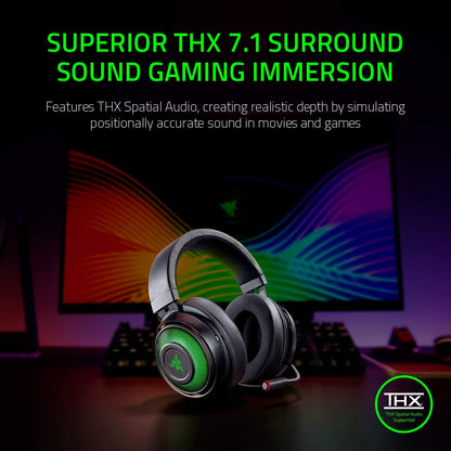 Razer Kraken Ultimate RGB USB Gaming Headset + Base Station V2 Chroma Bundle: Classic Black