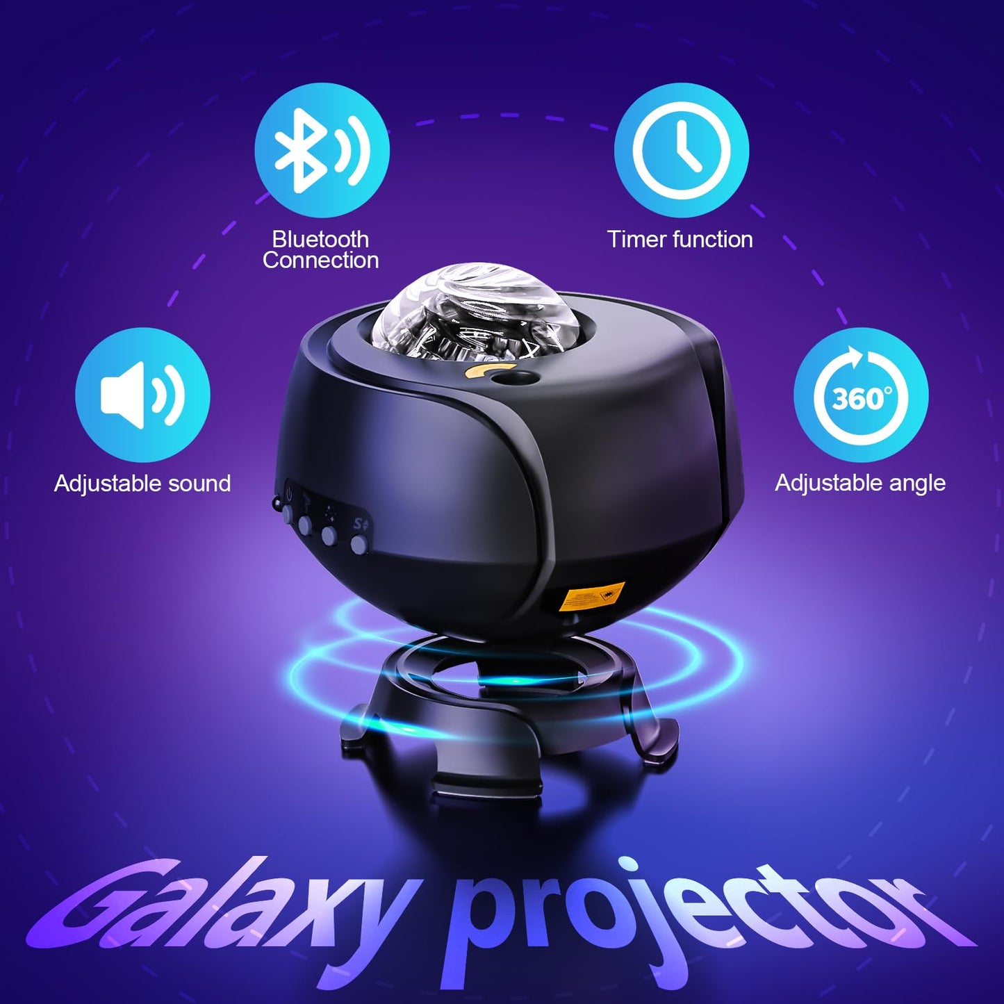 Larger Coverage Area Galaxy Projector,with Changing Galaxy Shapes Star Projector,Night Light with Bluetooth Speaker,White Noise,Teen Girl Gifts Trendy Stuff, Star Lights for Ceiling,Bedroom Decor