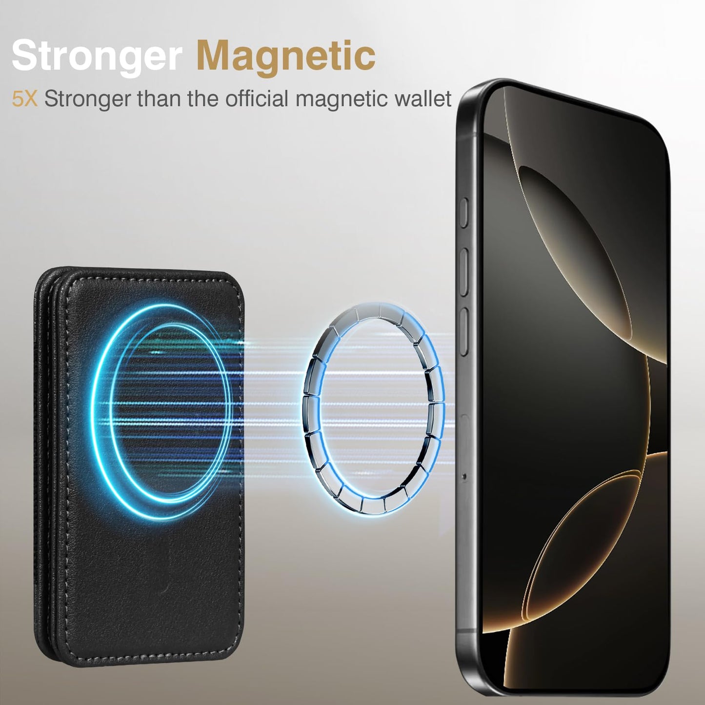 LOHASIC Magnetic wallet for iPhone 12/13/14/15/16/17 Pro/Pro Max/Plus – 10+ Cards MagSafe Wallet,Bi-Fold Detachable magnetic phone wallet/Card Holder, RFID Blocking, PU Leather, Black