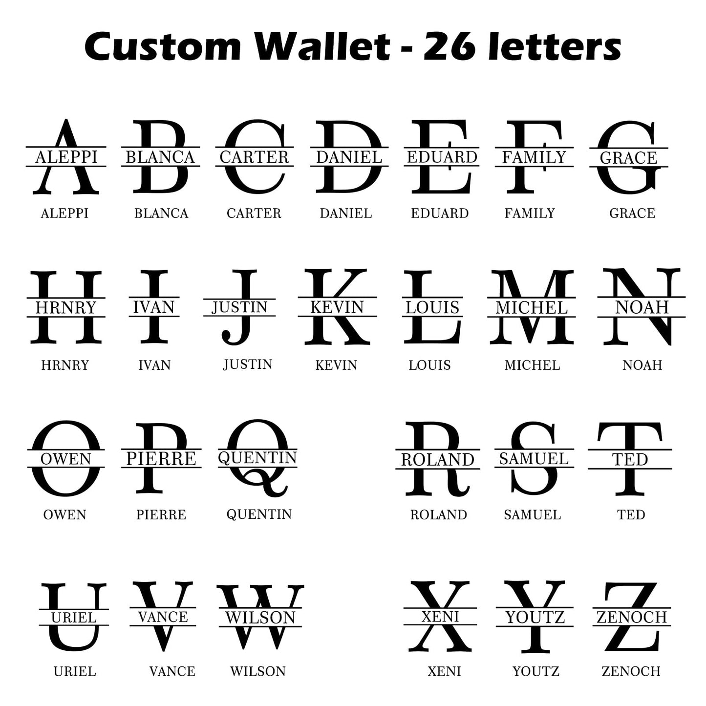 MirthfulMemento Custom Wallets for Men - Personalized RFID Genuine Leather Wallet for Men Engraved Name & initial Wallet, Dad Gifts for Fathers Day (Brown)