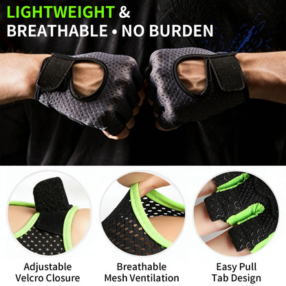 Tostyles Workout Gloves for Men Women Exercise Gloves Non-Slip Silicone Padded Palm Grip Protection for Weight Lifting, Cycling, Gym, Training, Breathable and Snug Fit