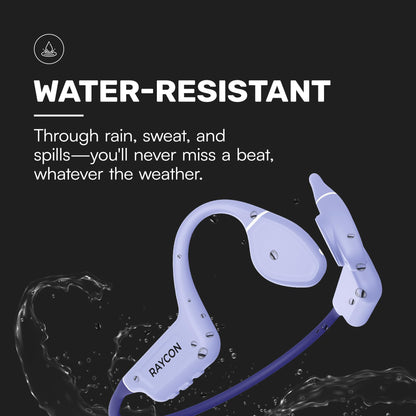 Raycon Everyday Bone Conduction Headphones Bluetooth - Open Ear Running Headphones, Sweat & Water-Resistant Earbuds with Mic for Sports & Workouts, 13hr Playtime (Gray)