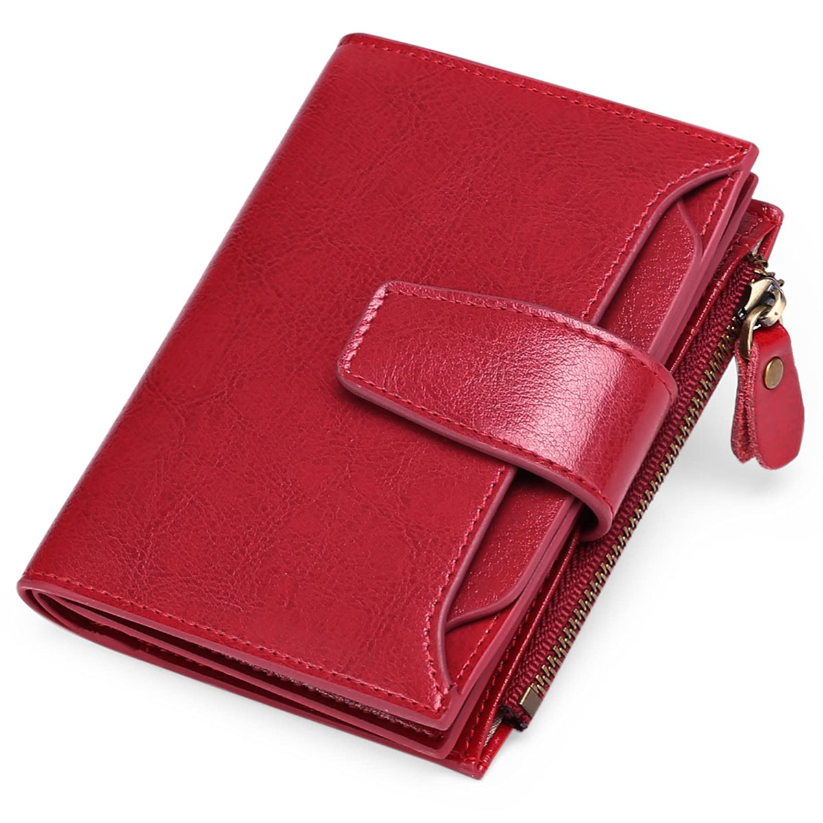 FALAN MULE Small Wallet for Women Leather Bifold Compact RFID Blocking Small Womens Wallet Purse