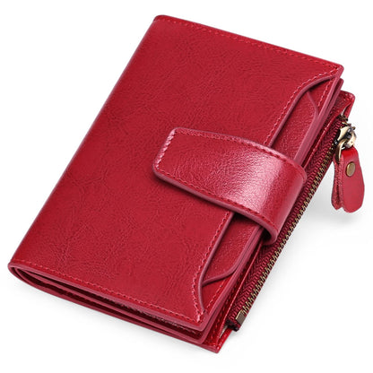 FALAN MULE Small Wallet for Women Leather Bifold Compact RFID Blocking Small Womens Wallet Purse