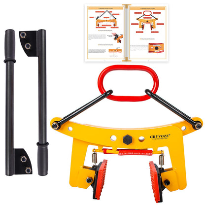 GRYVOZE 770 lbs 2 in 1 Granite Slab Lifting Clamp, 1.6"-7.1" X Shaped Heavy Duty Stone Lifter Equipment with Handle, Marble Carrying Clamps Tongs, also Suitable for Concrete and Curbstones